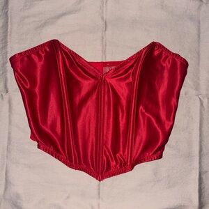 Victoria's Secret Red Satin Corset Top